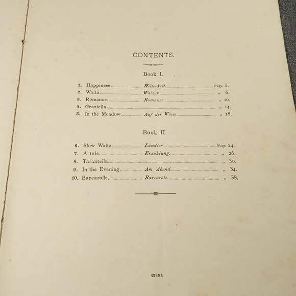 Antique Sheet Music Augener's Edition #6933a Double Blossoms Op 114, London 1902 - Picture 3 of 12